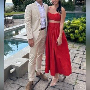 Abercrombie Two Piece Red Dress